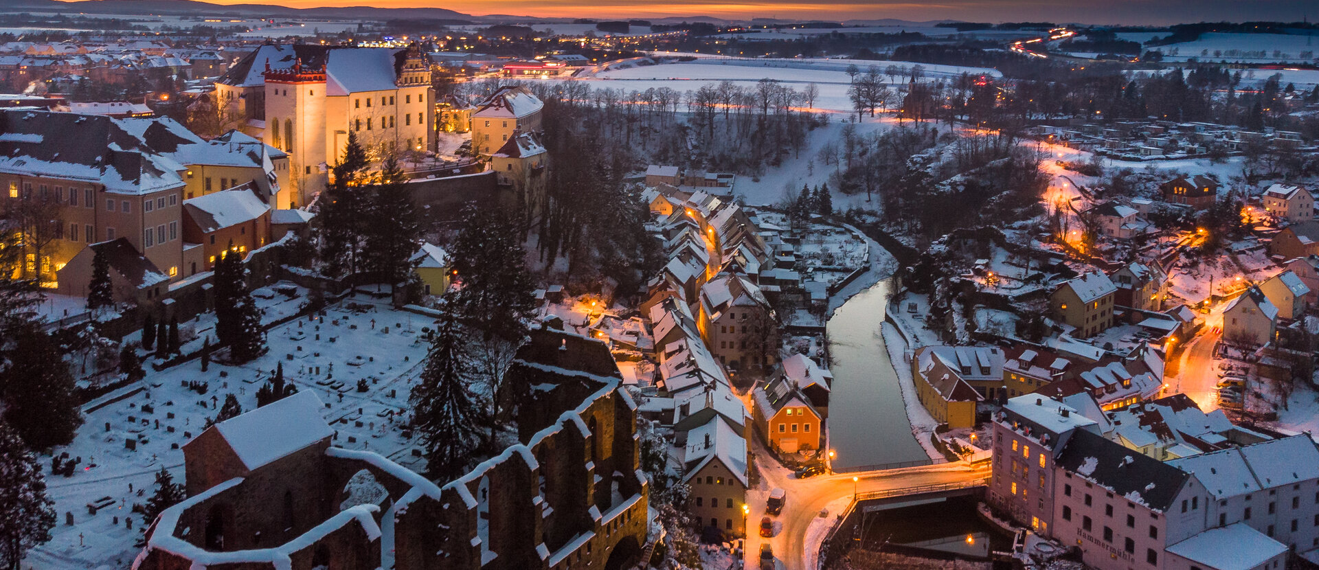 Nikolaikirchruine im Winter