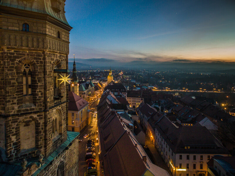 Abbildung Bautzen Dom St.Petri mit Stern