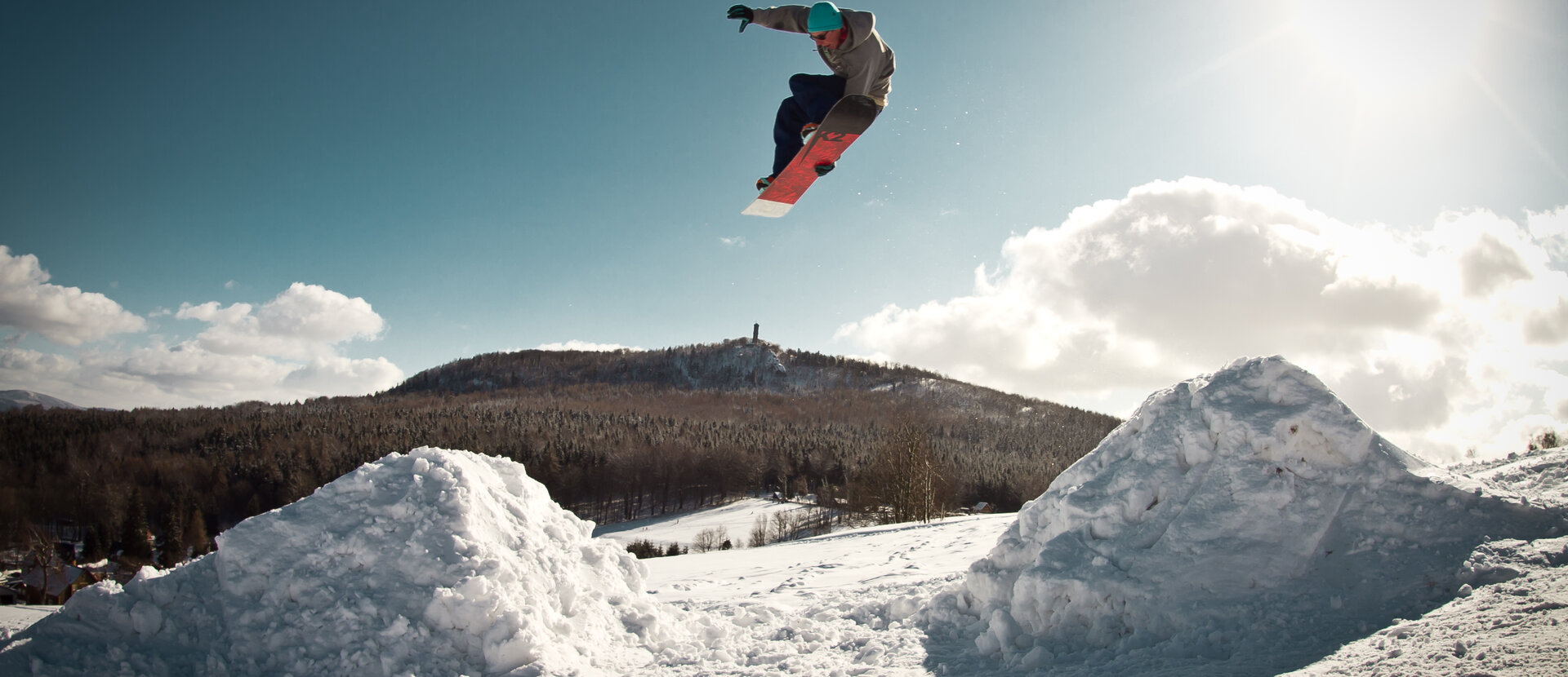 Snowboardisté na Hochwaldu